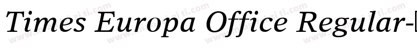 Times Europa Office Regular字体转换